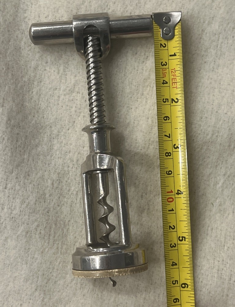 VTG Solid Metal MONOPOL Bell Corkscrew Wine Bottle Opener Rubber Base Germany