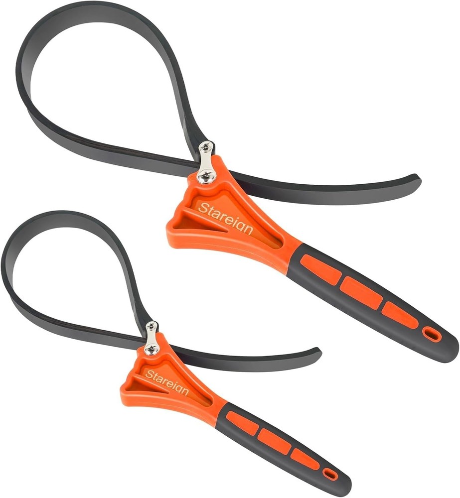 2-Pack Adjustable Rubber Strap Wrench Set - 4" & 6" Heavy Duty USA Made