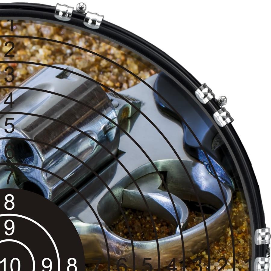 22" Custom Bass Kick Drum Front Head Graphic Graphical On Target