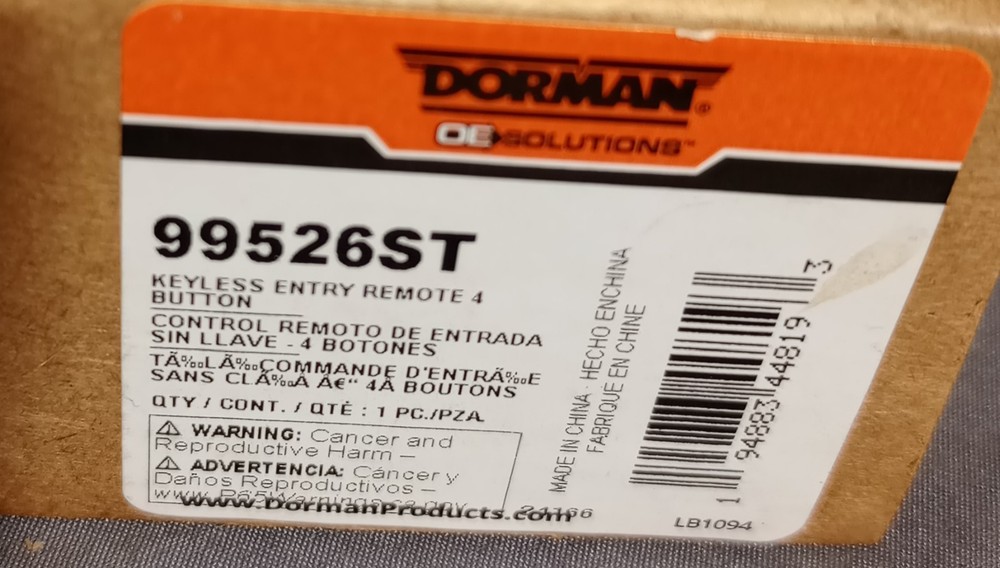 Dorman Keyless Entry Remote 99526ST