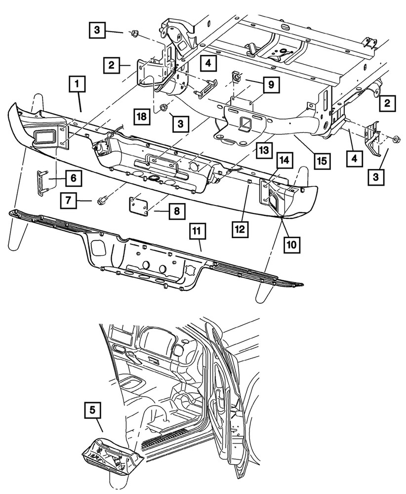 Genuine Mopar Square Neck Bolt 6507391AA