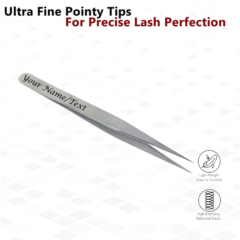 Faith Engraved Lash Tweezer Set, 8 Precision Tools for Volume, Isolation & Style