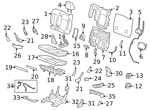 Genuine GM Headrest 15901666