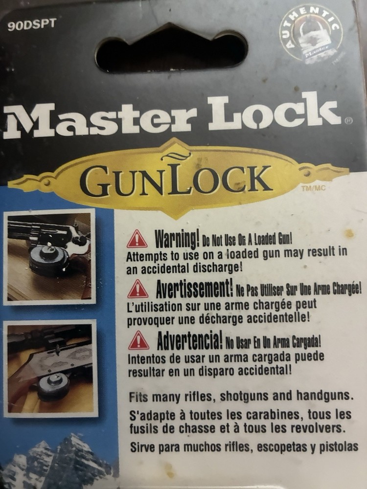 Master Lock Keyed Gun Trigger Lock 2 Keys Masterlock Gunlock - 90DSPT