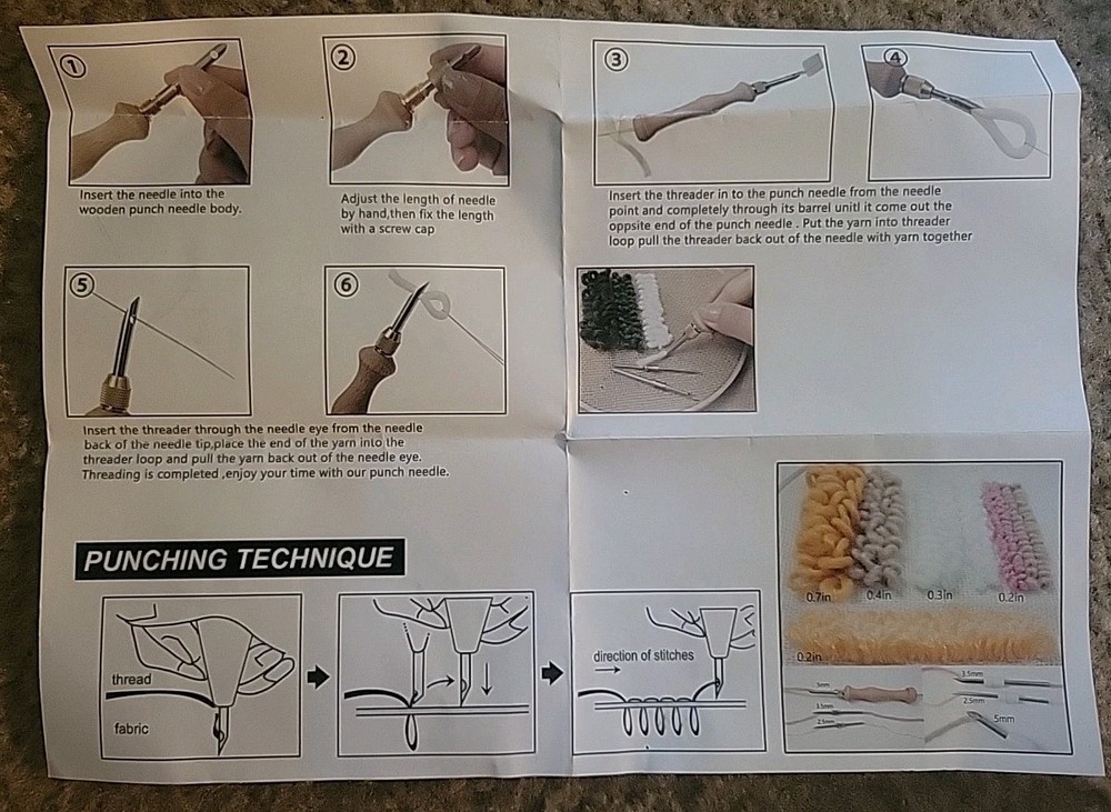Punch Needle Kit Embroidery Tool Set (easy to start and impossible to stop)