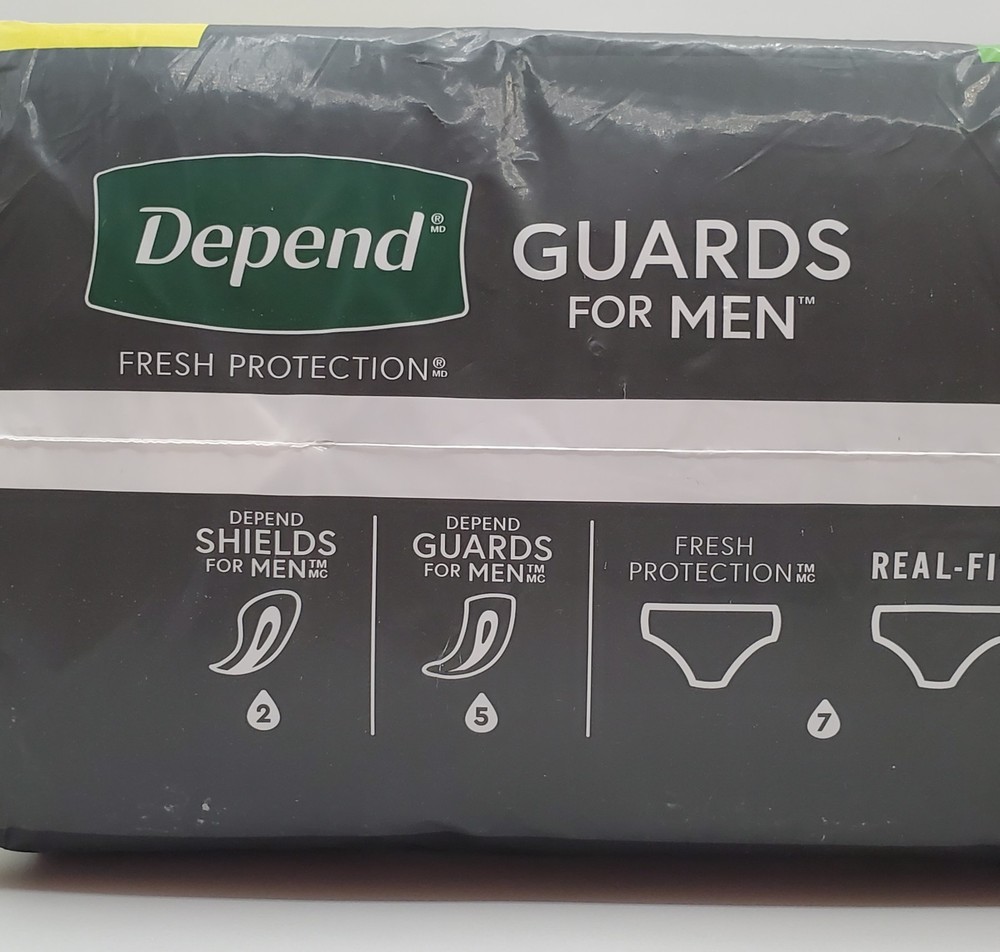 Depend Mens Guards 84ct Maximum Absorbency Bladder Control Pads Dry Odor Shield