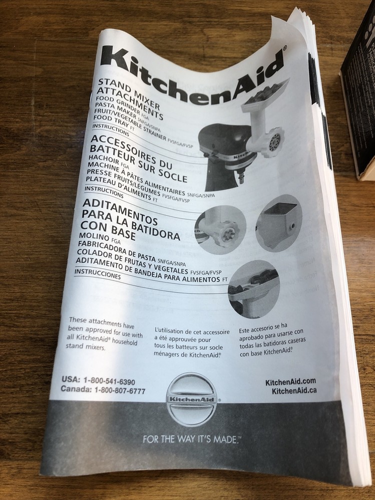 Kitchen Aid Pasta Maker Plates with Storage Stomper In Box