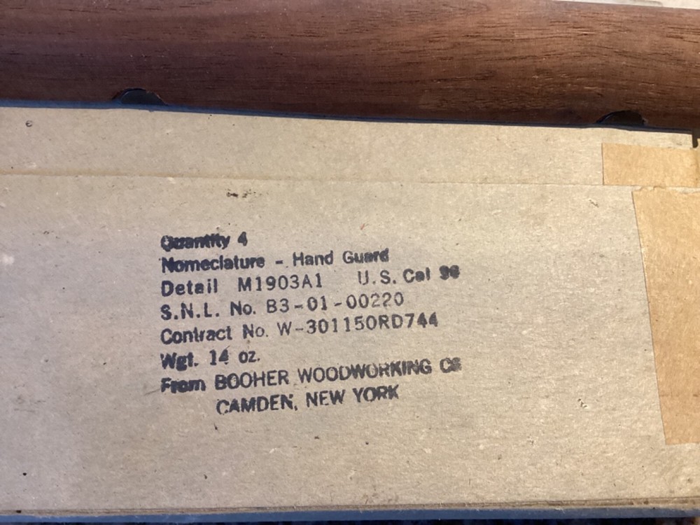Original WW1/WW2 1903 Springfield O3A1 Unissued Hand Guard