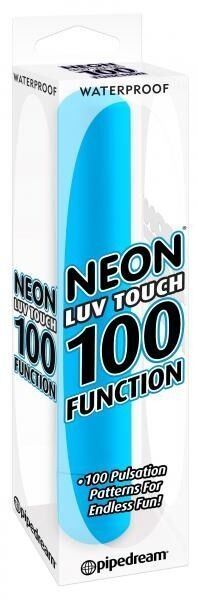 Neon Luv Touch 100 Function Waterproof  Vibe Blue Vibrator  NEW Pipedream