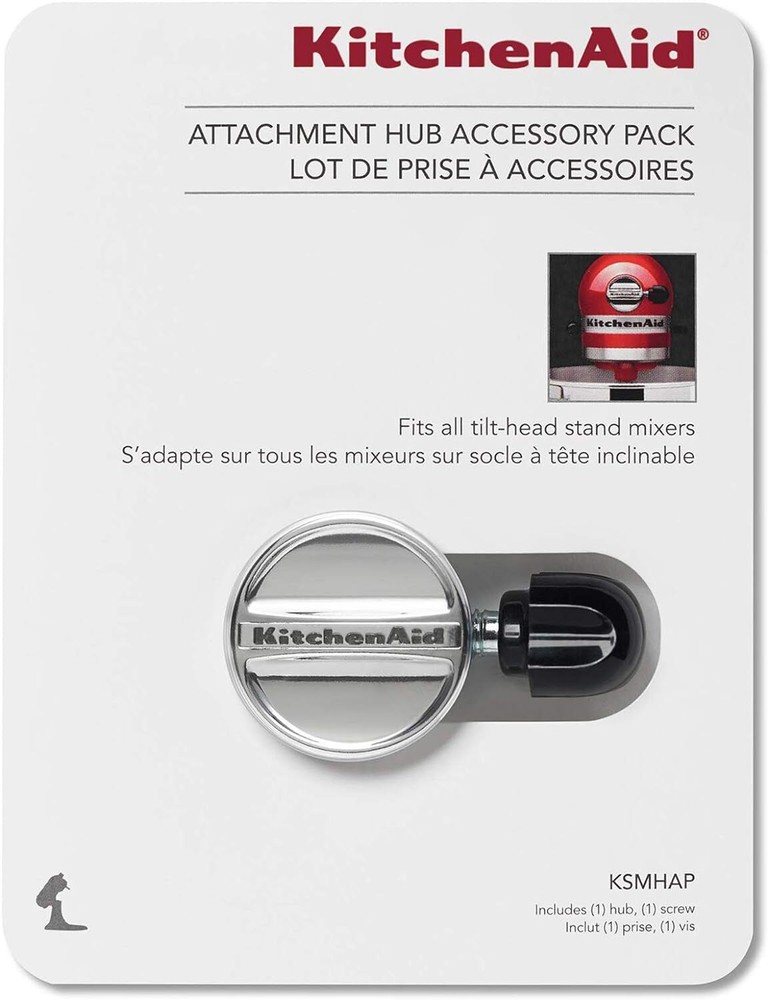 New KitchenAid KSMHAP Attachment Hub Accessory Pack For Stand Mixer, Silver