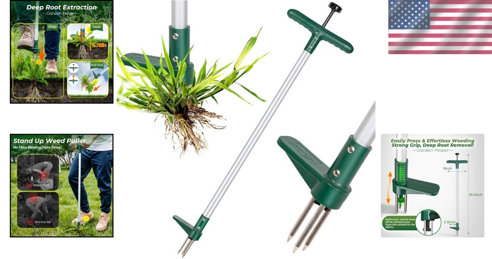 Weed Puller with 3 Claws - Dandelion Picker-