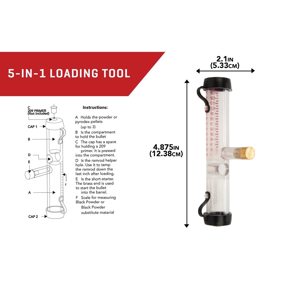 Thunder Cloud Allen Company Thunder Cloud 5-in-1 Black Powder Loading Tool
