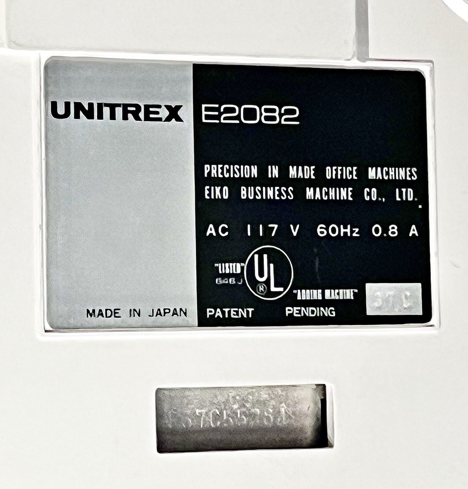 1970s Unitrex Electric E2082 ● 10 Key Adding Machine