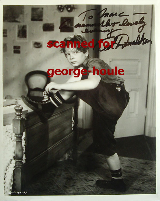 TED DONALDSON - PHOTOGRAPH - SIGNED  - CHILD ACTOR - RUSTY