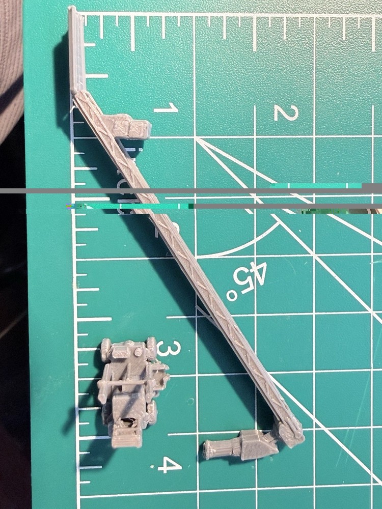 N Scale Rail Barge Mobile Conveyor 3D Printed Model Kit 1:160 Unpainted Plastic
