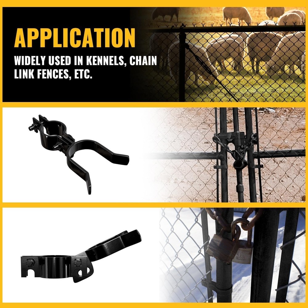 Durable 1-5/8" Chain Link Gate Latch - Black Powder Coated Security Solution