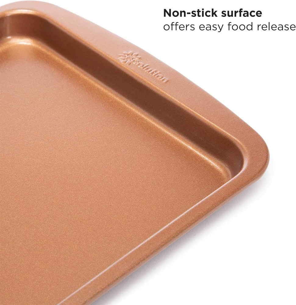 Ecolution Non-Stick Toaster Oven Bakeware Set, 4 Piece, 4-Piece, Copper