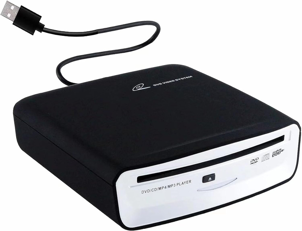External USB CD DVD MP3 MP4 Player for Car Portable Plug In Remote Control