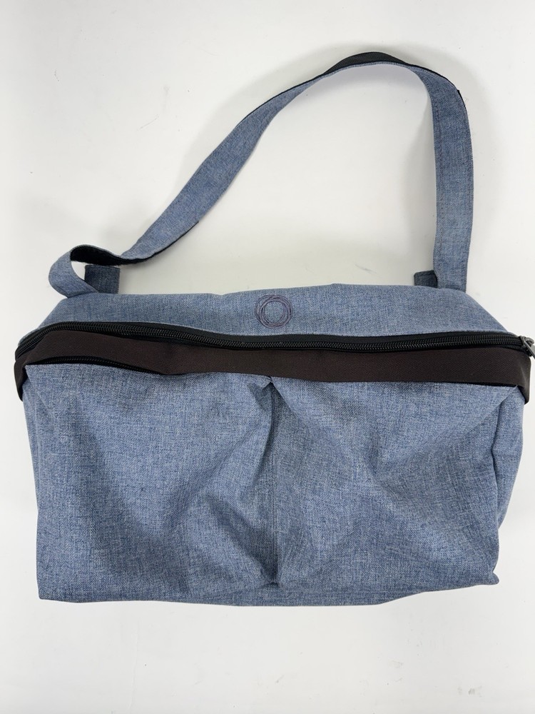 Bugaboo Organizer Stroller Handlebar, Diaper Bag, With Strap - Blue Melange