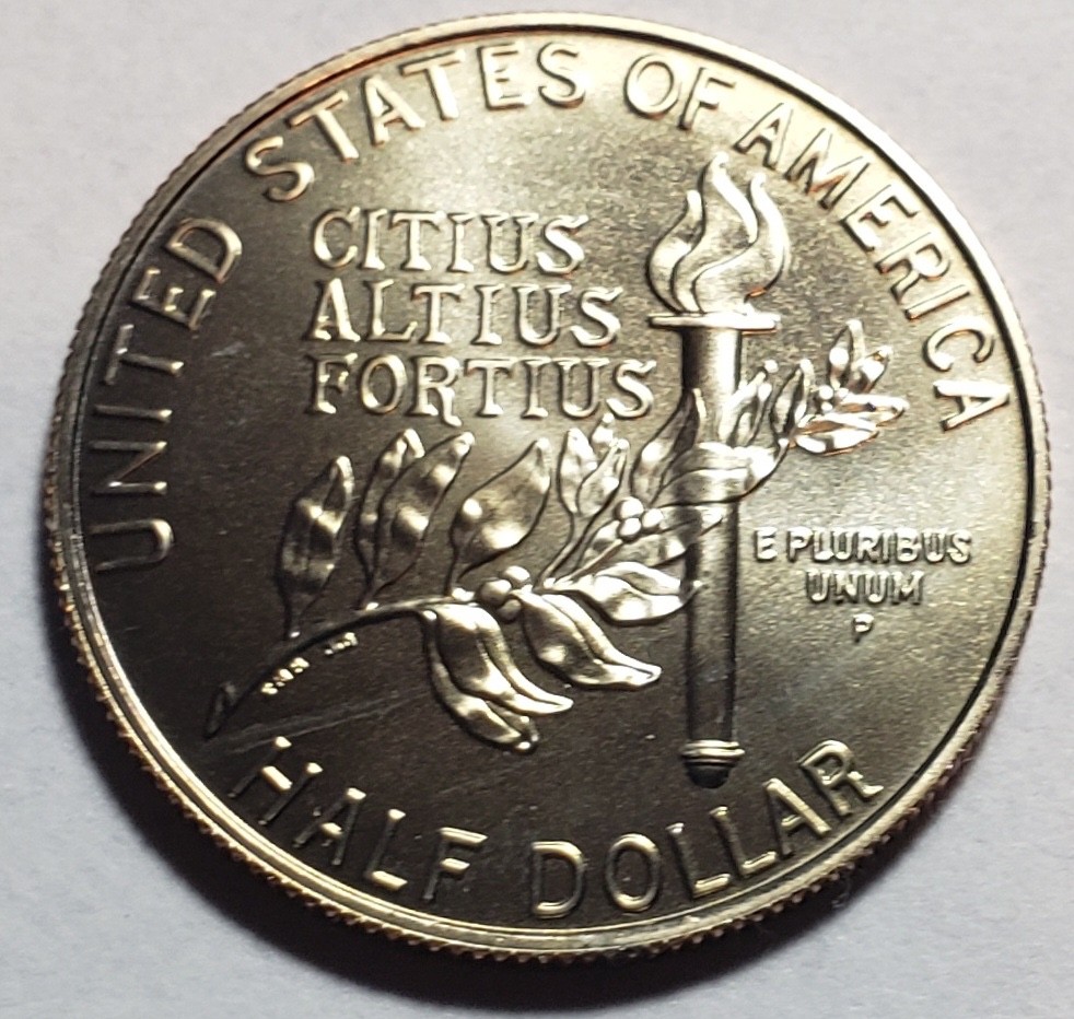 1992 P Olympic Gymnastics Olympic Clad Inc Half Dollar