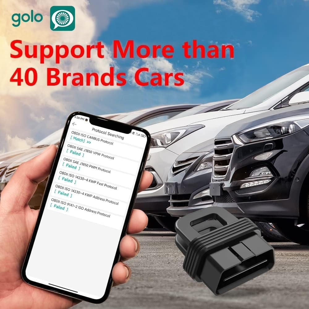 OBD2 II Scanner Bluetooth 5.0 Diagnostic Tool Full Scan SRS ABS foriOS & Android