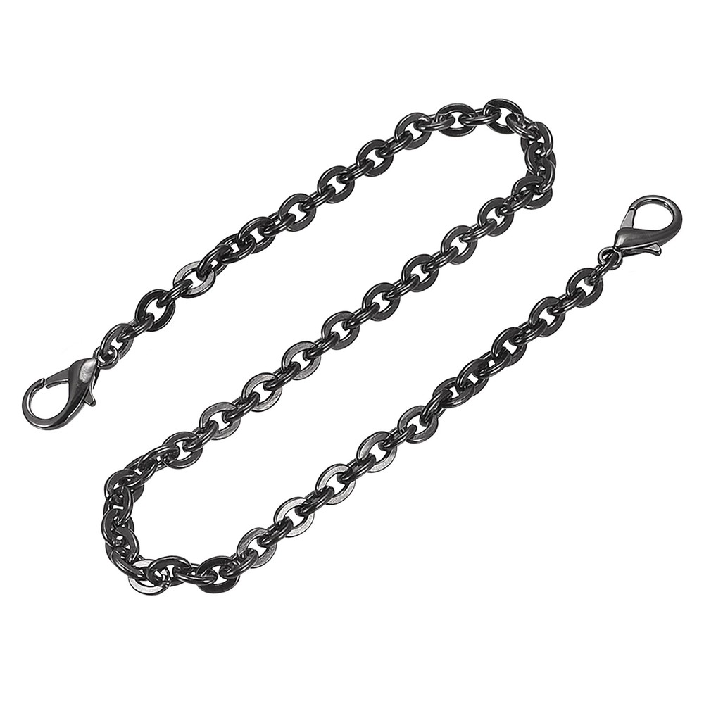 16"x0.22" Purse Chain Strap, Purse Handle Shoulder Replacement Strap, Black