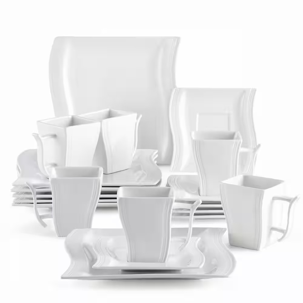 Flora 18-Piece Porcelain Dinnerware Set (Service for 6)