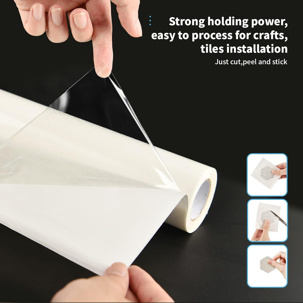 Adhesive Tile Setting Mat, Double-Sided Tape Sheet for Crafts, Arts, DIY Project
