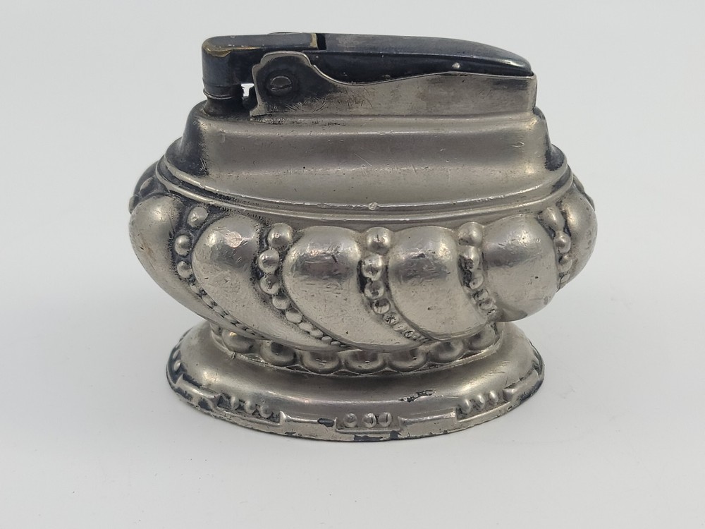 Antique Ronson Crown Silver Plate Tabletop Cigar Cigarette Parlor Lighter