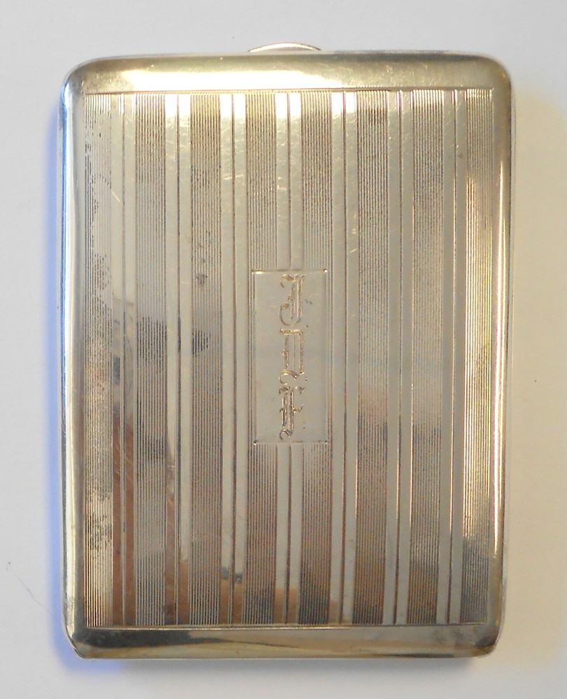 Vintage Webster Sterling Silver Business Card Cigarette Case Monogram