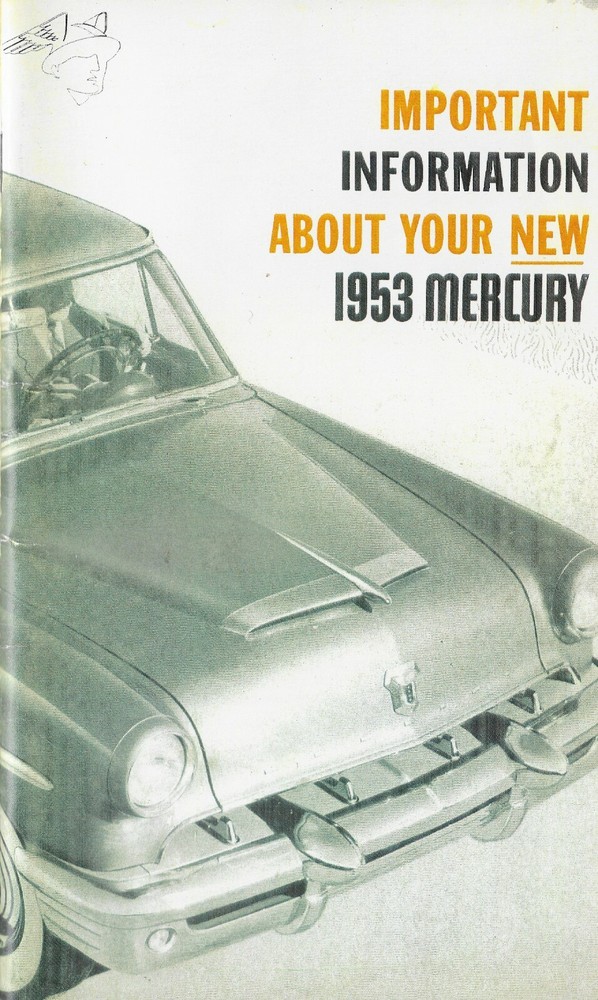 1953 Mercury Owners Manual Repro New