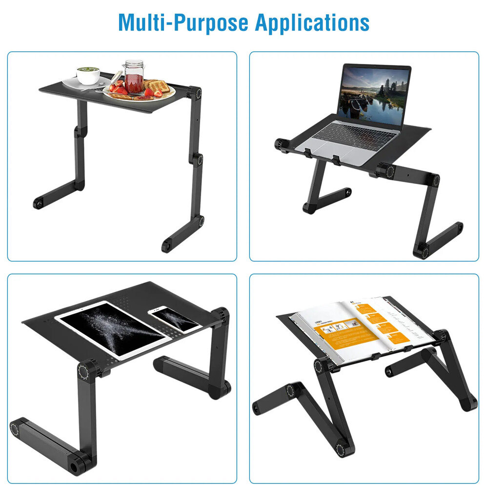 360° Adjustable Laptop Table Stand Lap Sofa Bed Tray Foldable PC Notebook Desk