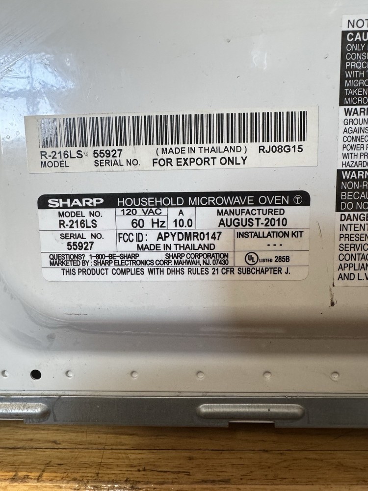 Sharp Carousel Microwave R-216LS