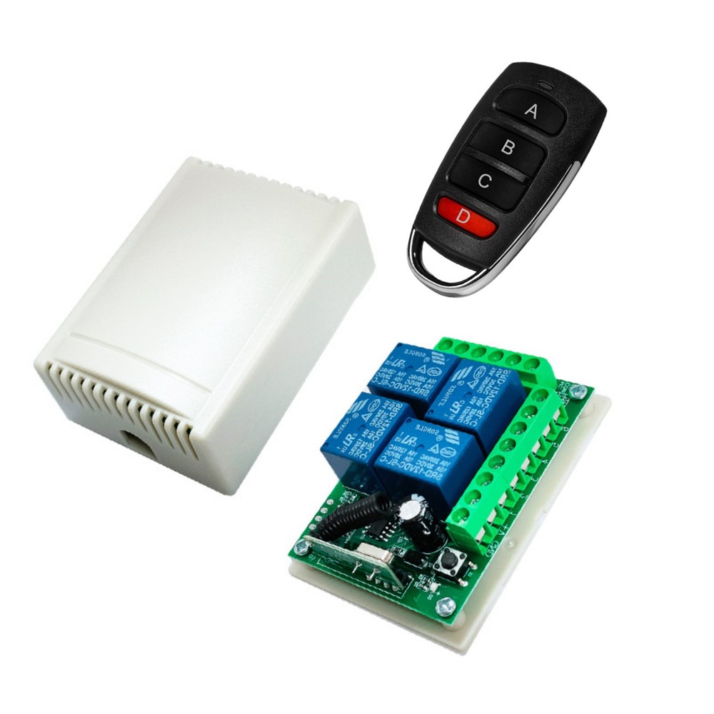 New 4CH Channel Relay Remote Control Switch Transmitter+1* Receiver