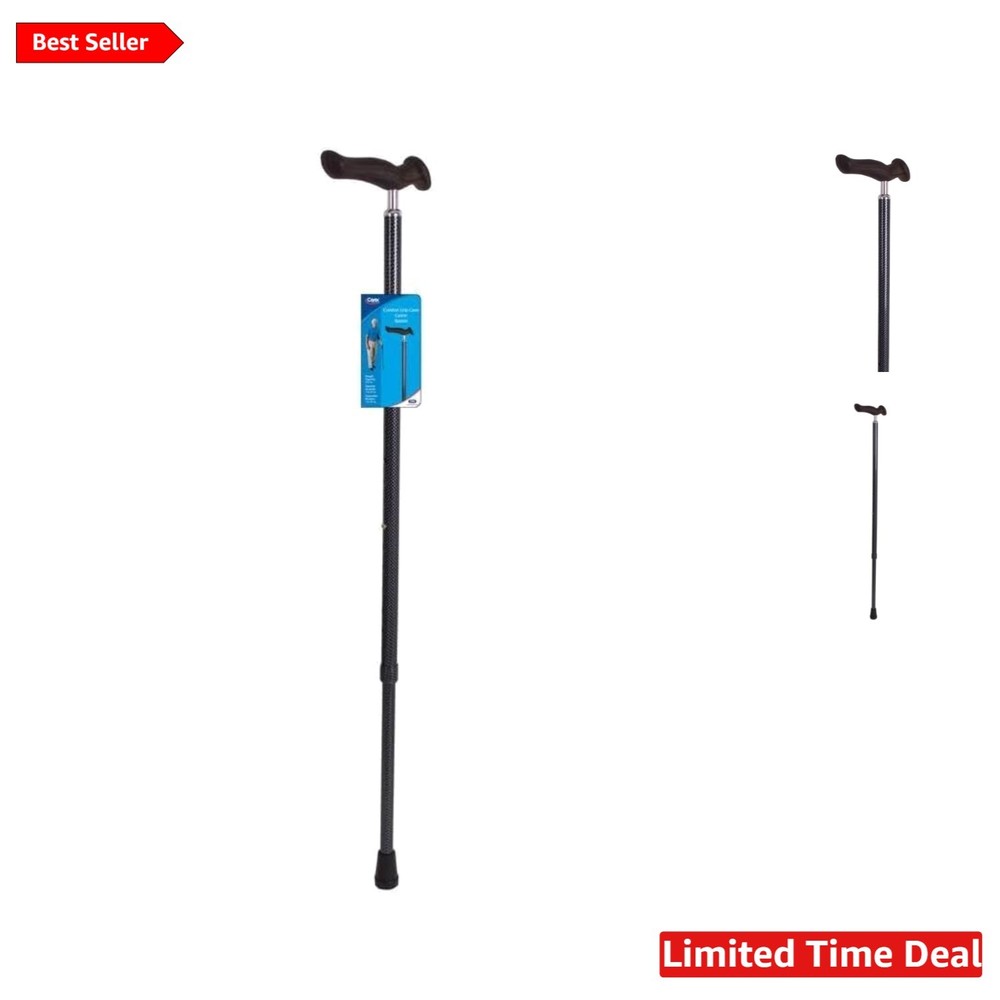 Durable Rubber Base Walking Cane - Ergonomic Grip for Safe & Confident Support