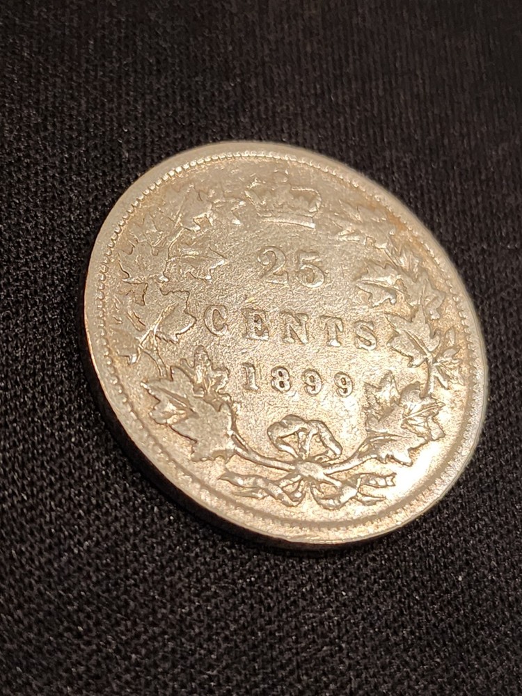 1899 Canada 25 Cents Silver Coin