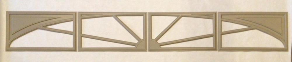 12 Amarr Sunray Replacement Inserts for Amarr Short Panel Garage Doors Sandtone
