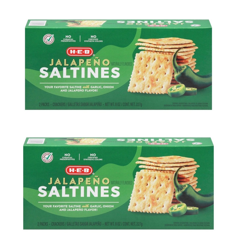 HEB Texas Jalapeño Saltines Crackers 2 Boxes
