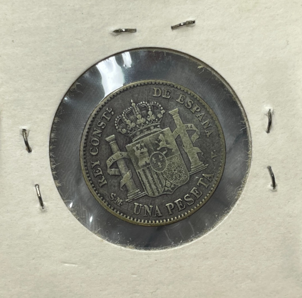 1903 Spain One Peseta Silver Coin