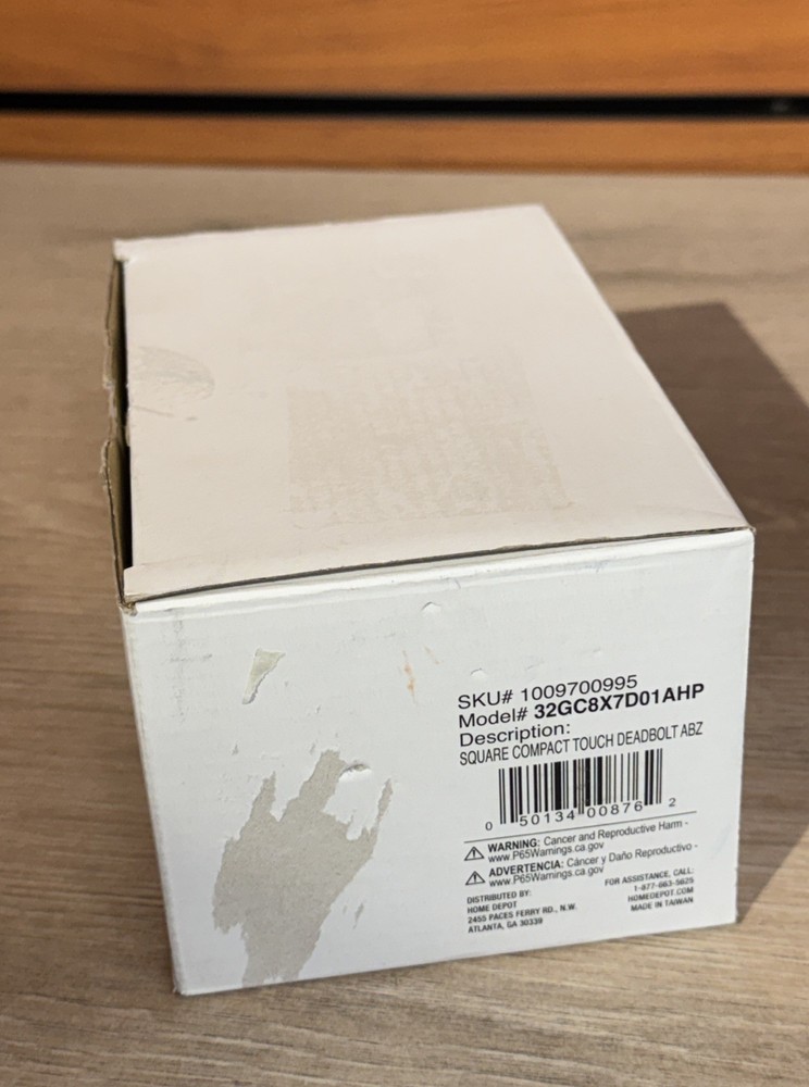 Square Aged Bronze Compact Touch Electronic Deadbolt