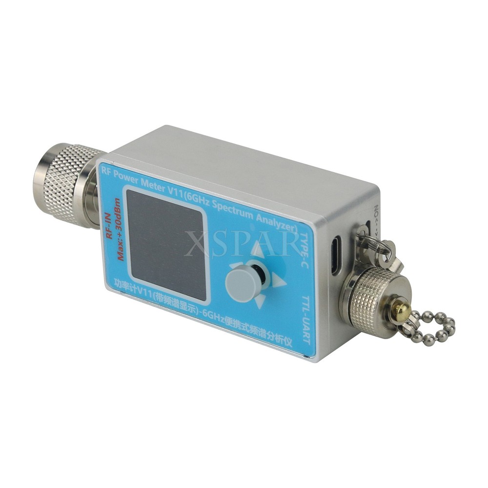 RF Power Meter V11&6GHz Spectrum Analyzer w/Type-C Cable+Data Cable+SMA Adapter