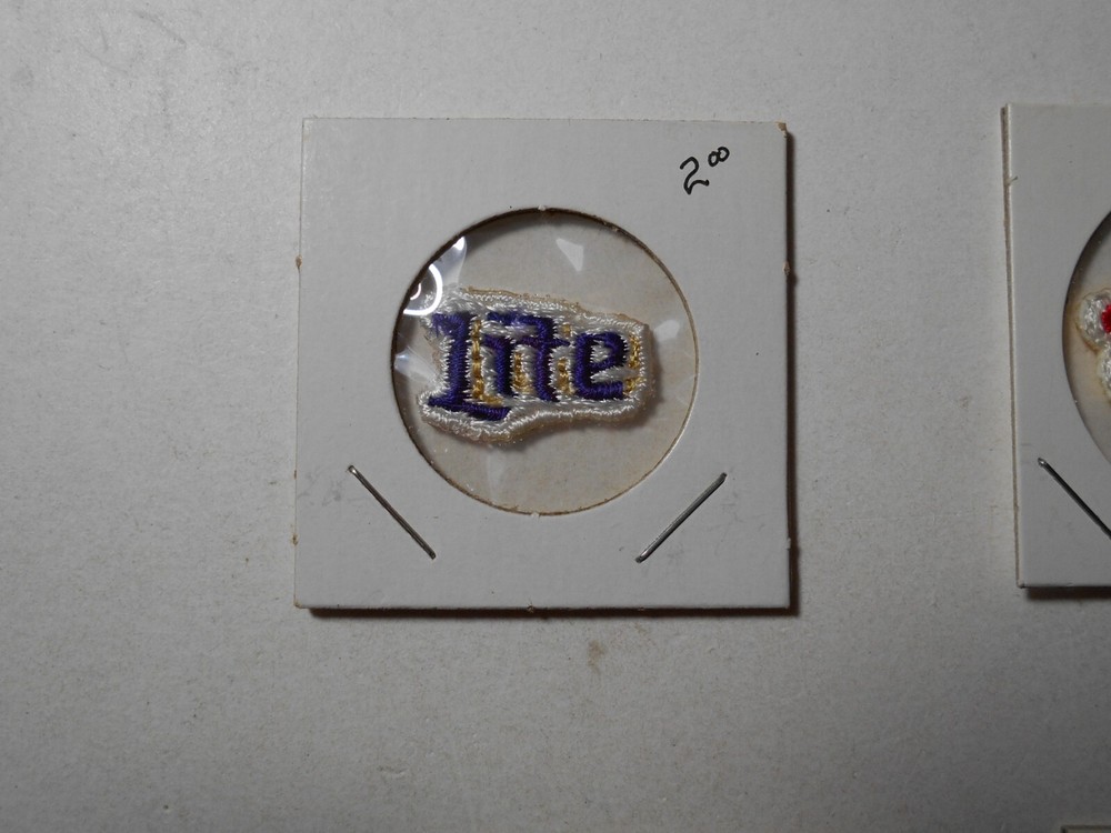 1" Lite beer embroidered sticker button