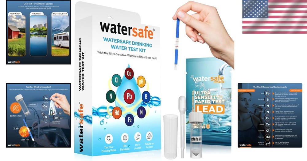 Comprehensive Water Testing Kit for Lead, Bacteria & More – Lab-Accurate Results