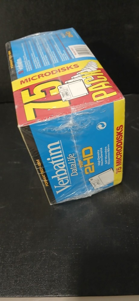 Box VERBATIM DataLife MF 2HD 3.5" Microdisks 75 Pack Formatted IBM