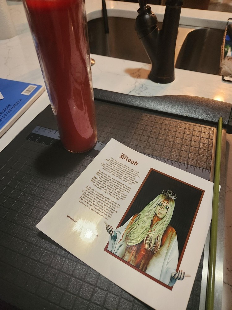 Maria Brink Blood Prayer Candle