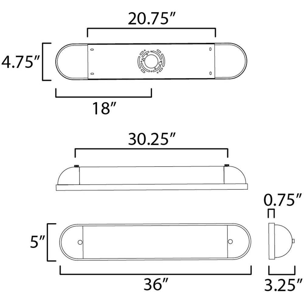 Maxim Lighting 39564SWBKNAB Capsule Bathroom Vanity Light