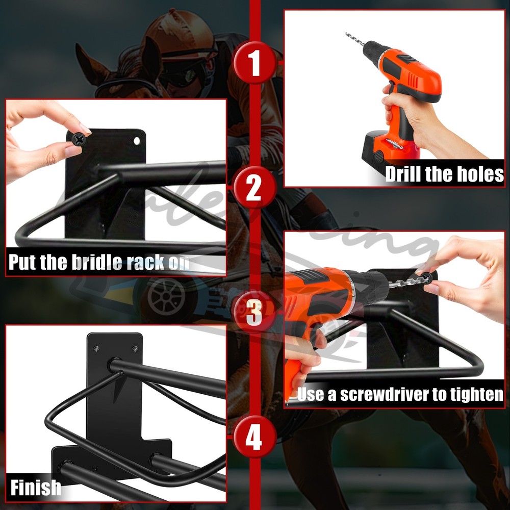 Heavy Duty Wall Mounted Saddle Stand Saddle Pad Saddle Pad Rack Bracket Black