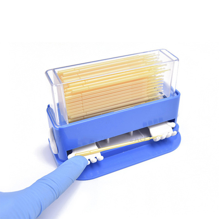 Dental Micro Brush Tips Cotton Roll Dispenser Applicator Dispenser Microfiber Ho