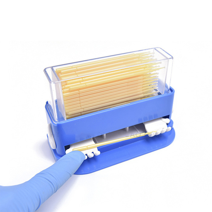 Dental Micro Brush Tips Cotton Roll Dispenser Applicator Dispenser Microfiber Ho