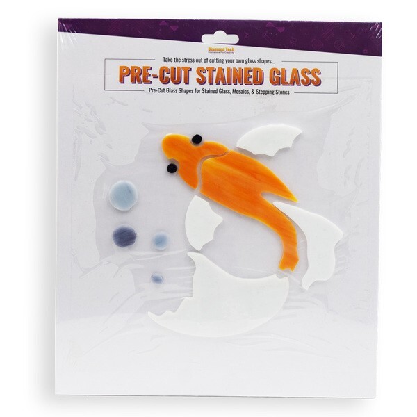 Pre-Cut Stained Glass Koi Fish